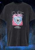 CURE Friday I’m In Love Distressed Moon Eye Heart Shirt