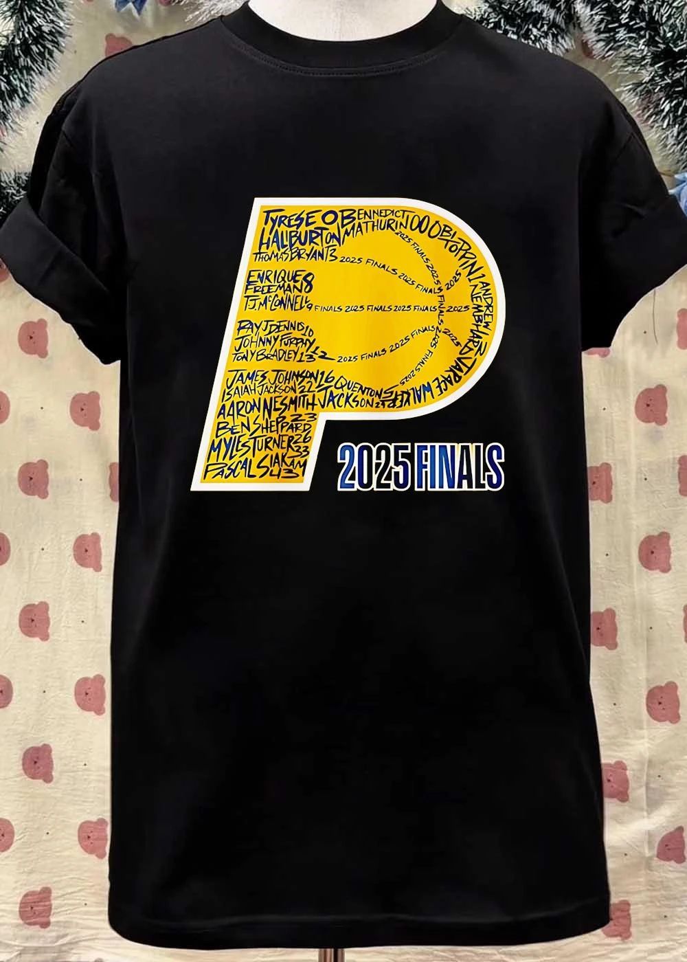 Indiana Pacers logo players signatures 2026 finals shirt