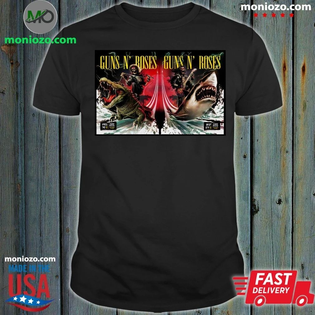 Original Guns N’ Roses In Hollywood FL On Apr 30-May 5 2026 Event Poster Shirt