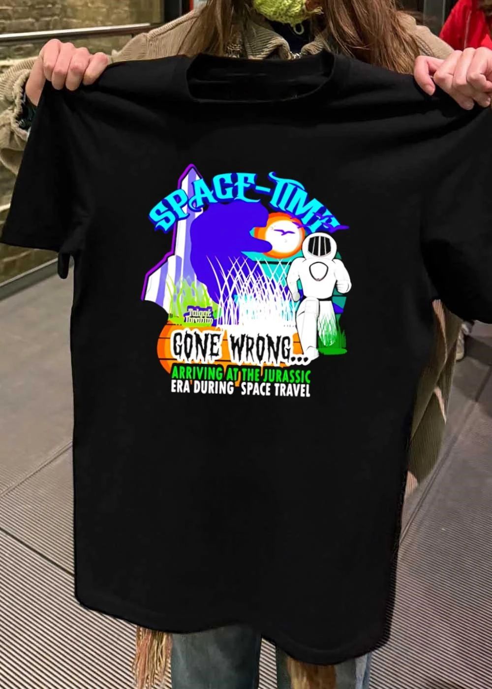 Talgal Iroabtu Astronaut Running from Dinosaur Space Time Gone Wrong T-Shirt