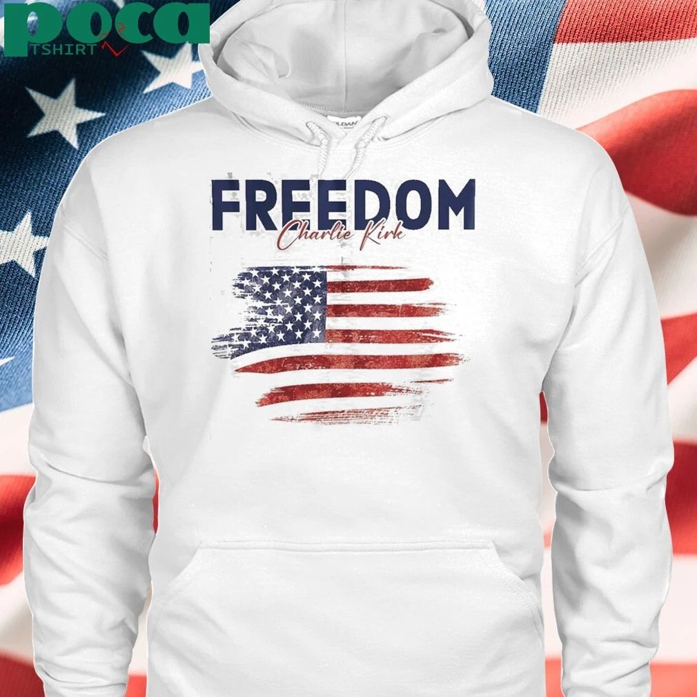Charlie Kirk Freedom Garden Flag T-shirt