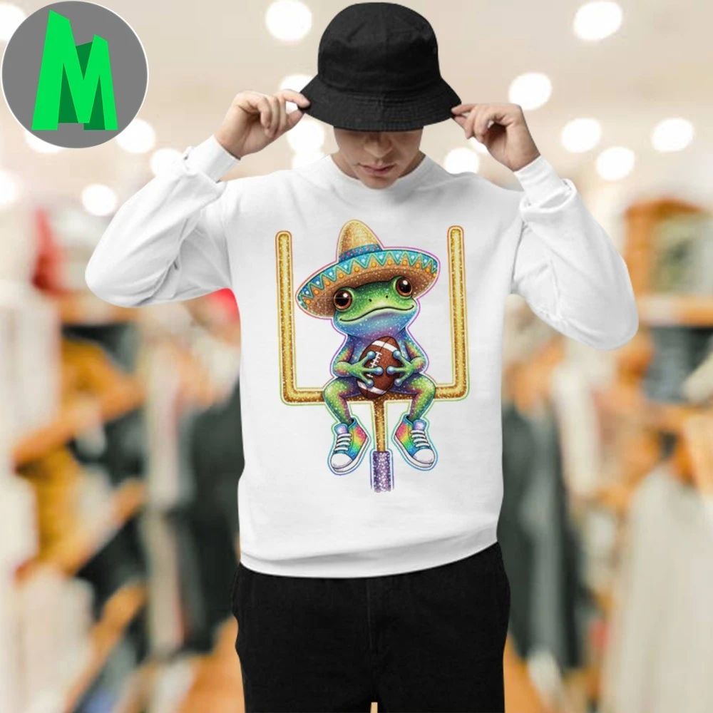 Frog sitting goalposts bad bunny frog 2026 Shirt