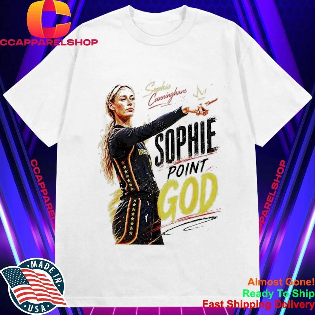 Sophie Cunningham Indiana Fever Point God signature shirt