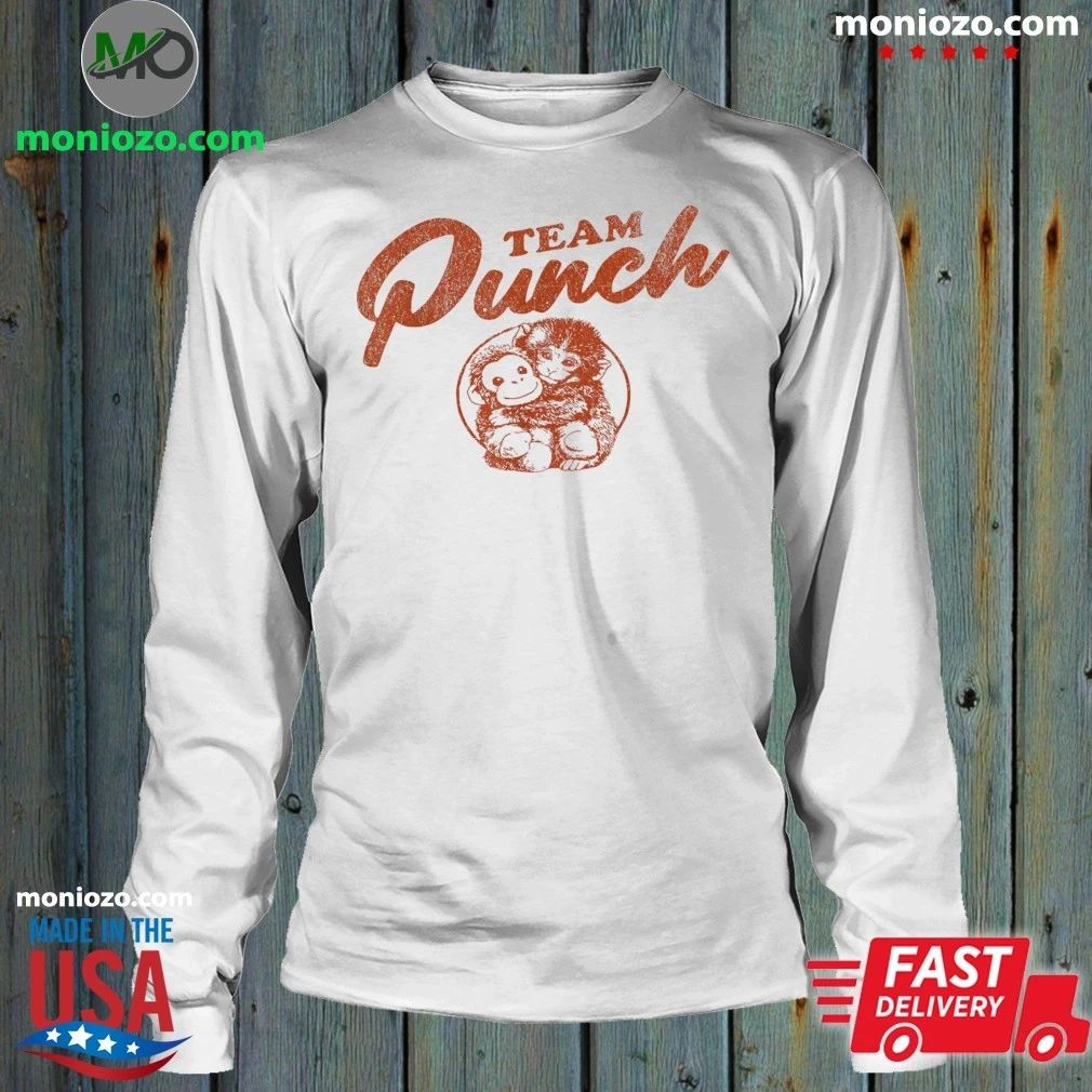 Original Team Punch Cute Punch Monkey With Plush Orangutan Shirt