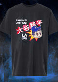 MLB Players Shohei Ohtani Mascot Cartoon Los Angeles Dodgers LA JPN T-Shirt