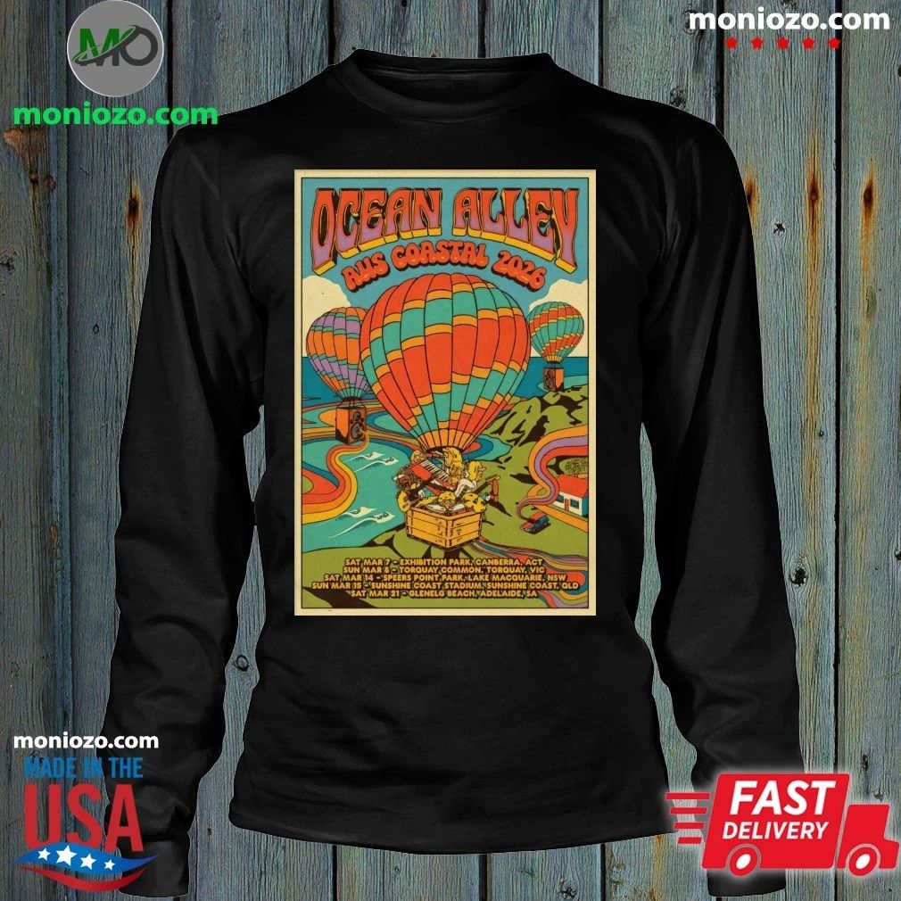 Ocean Alley 2026 AUS NZ Tour Coastal Poster T-Shirt