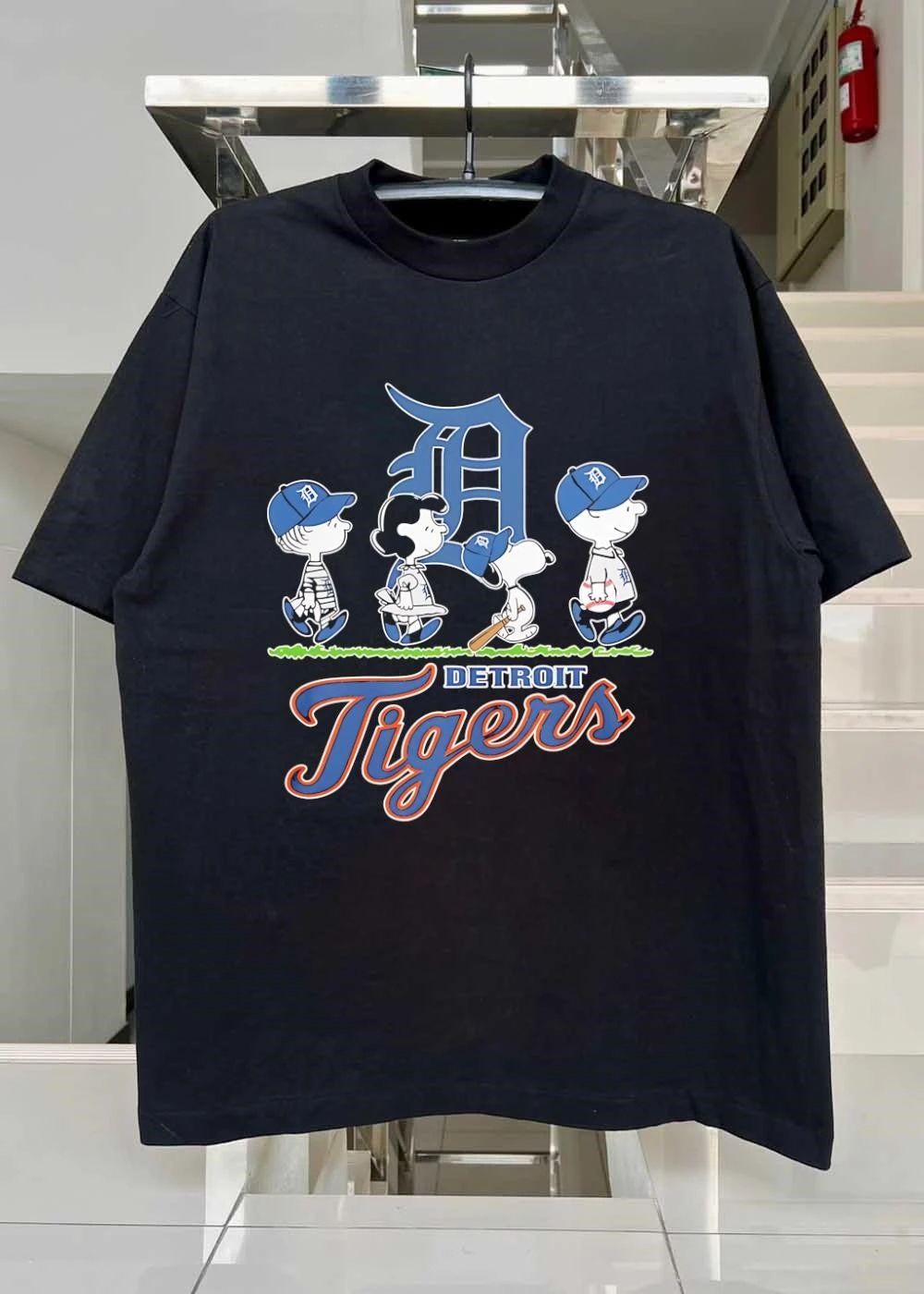 Peanuts Gang Detroit Tigers Baseball T-Shirt