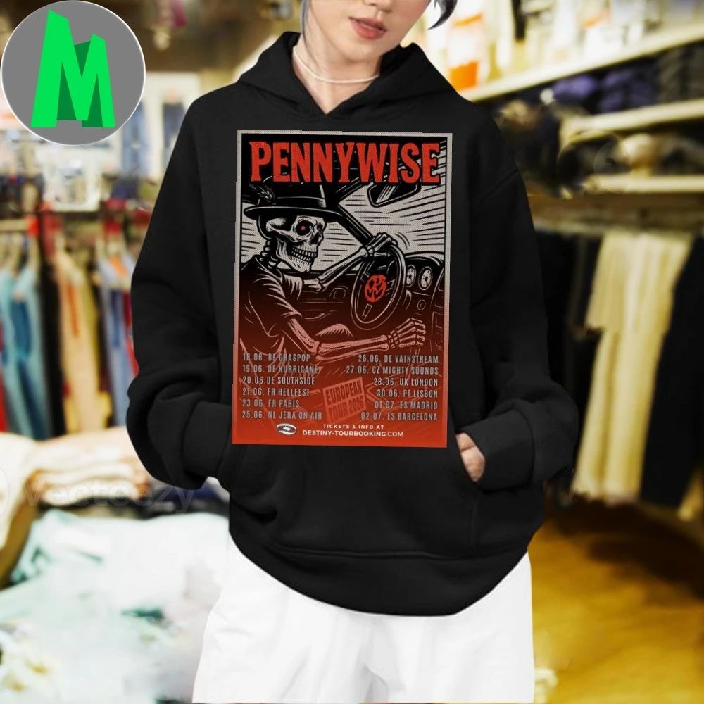 Original Pennywise Uk Tour 2026 Poster Shirt