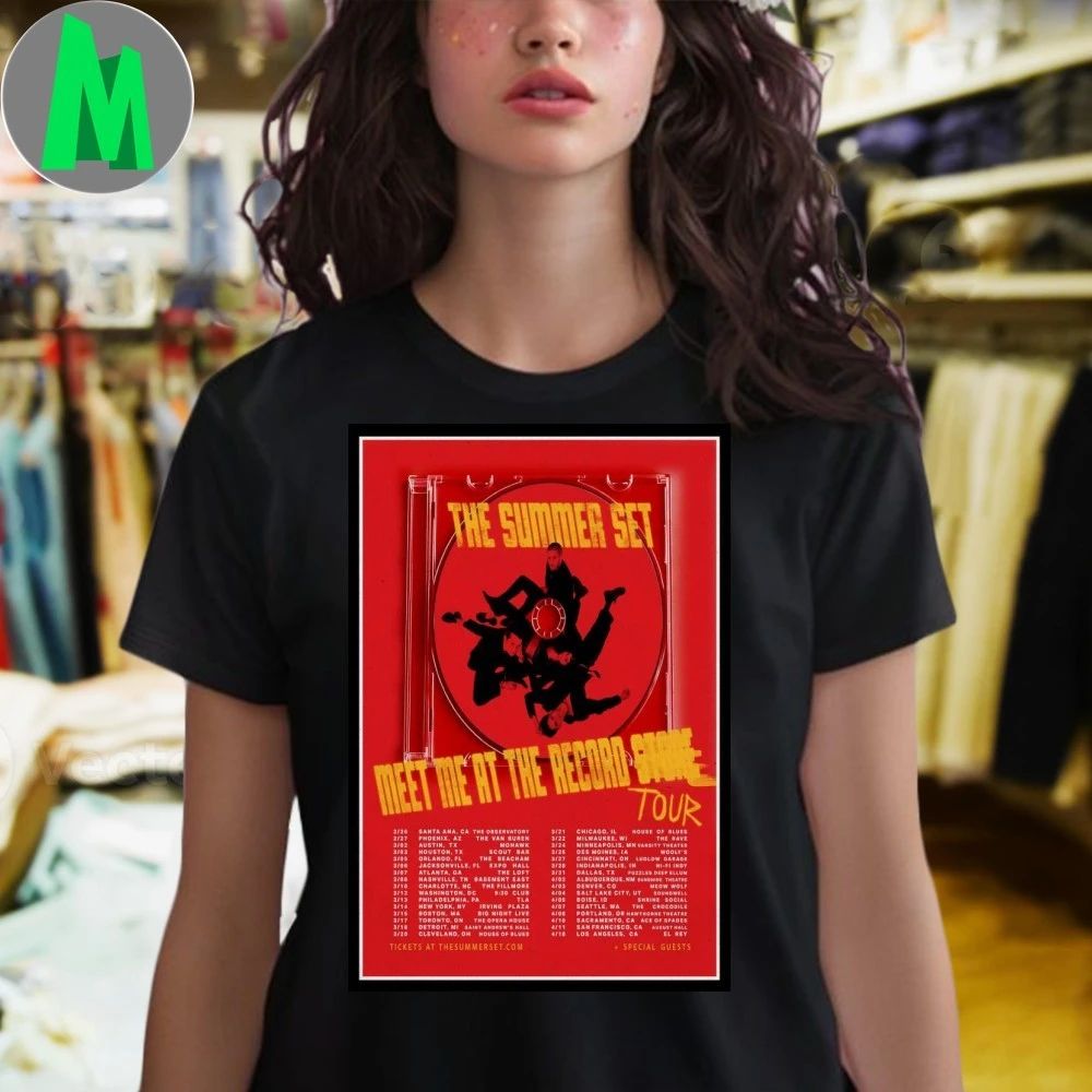 The Summer Set Meet Me At The Record Tour 2026 Poster Shirt