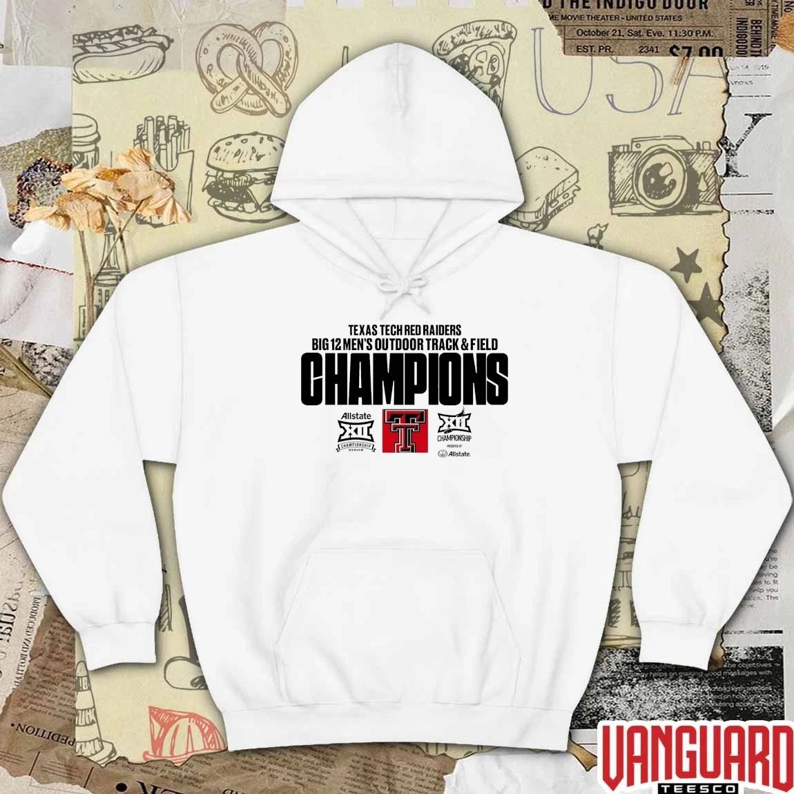 Texas Tech Red Raiders 2026 Big 12 Men’s Outdoor Track & Field Champions Logos t-shirt