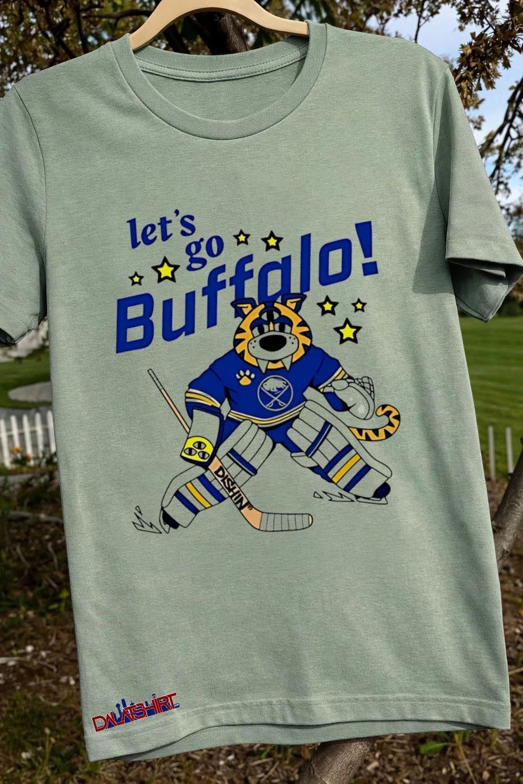 Let’s Go Buffalo Sabretooth Tiger Hockey Goalie Mascot shirt