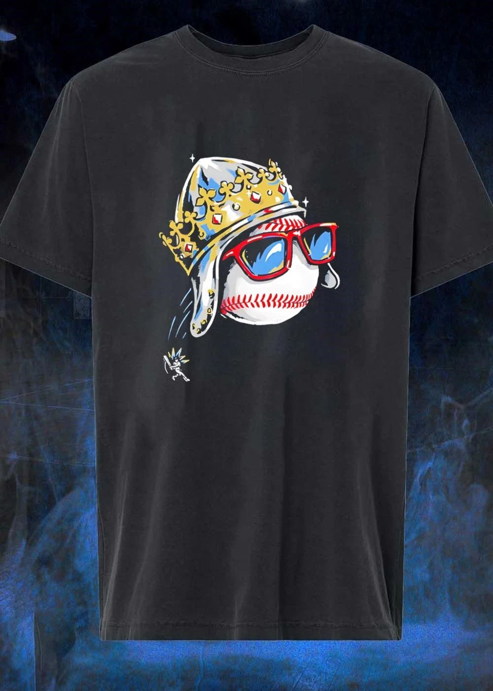 King Crown Baseball With Sunglasses Helmet shirt