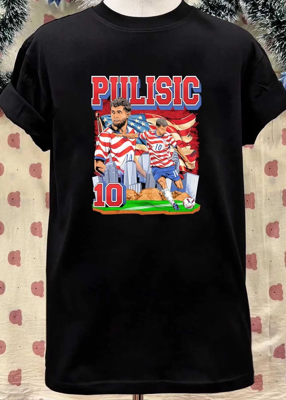 Christian Pulisic Kicking Ball USA Soccer Shirt