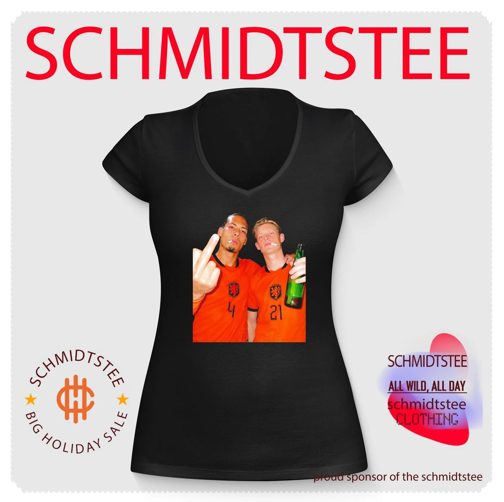 Virgil van Dijk and Frenkie de Jong Netherlands National Team middle finger shirt