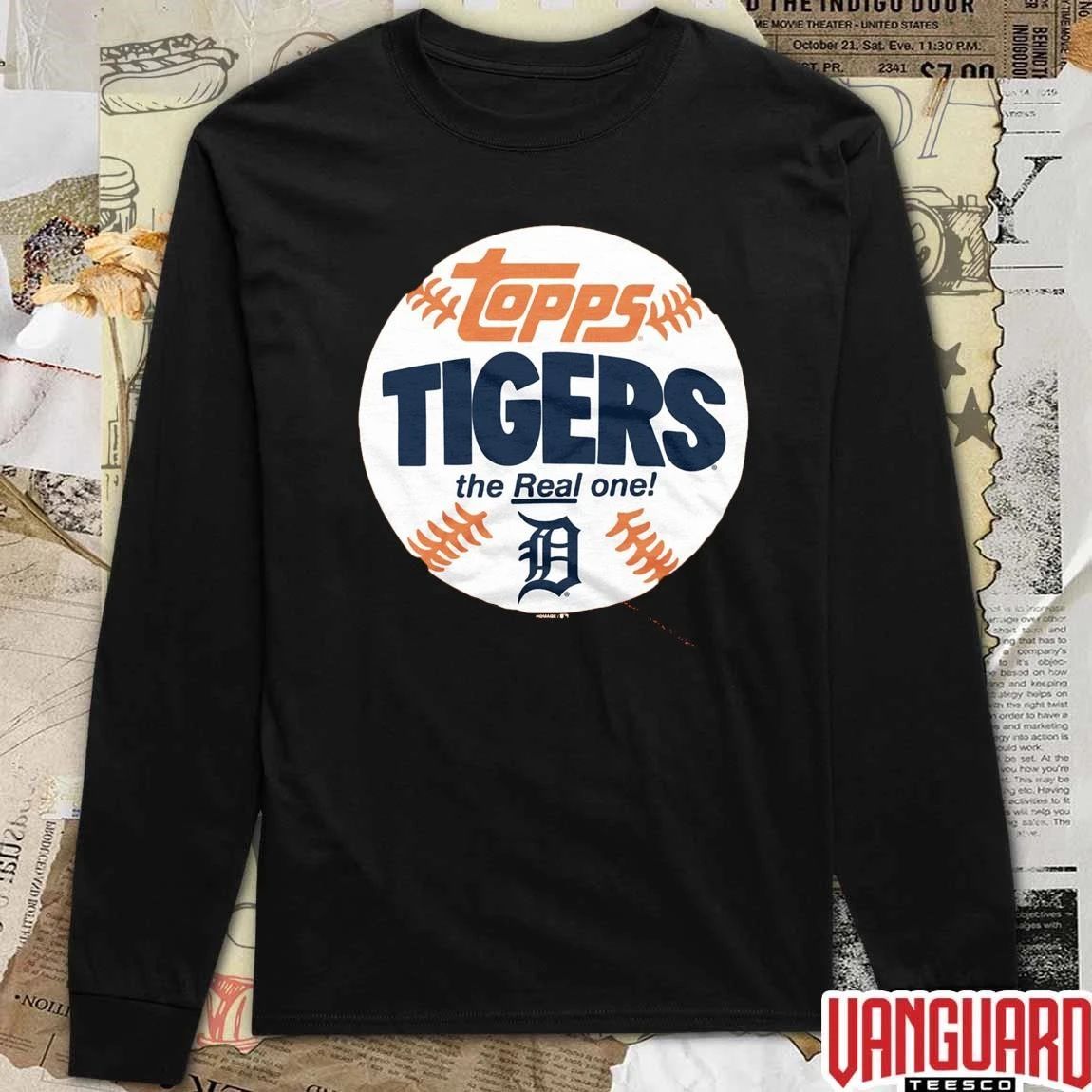 Detroit Tigers MLB 2026 x Topps Baseball The Real One t-shirt