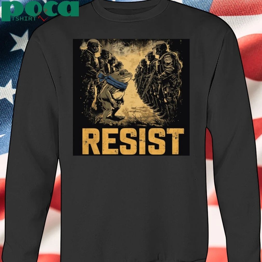 Portland Frog Protest – Portland Frog Funny City Art T-Shirt