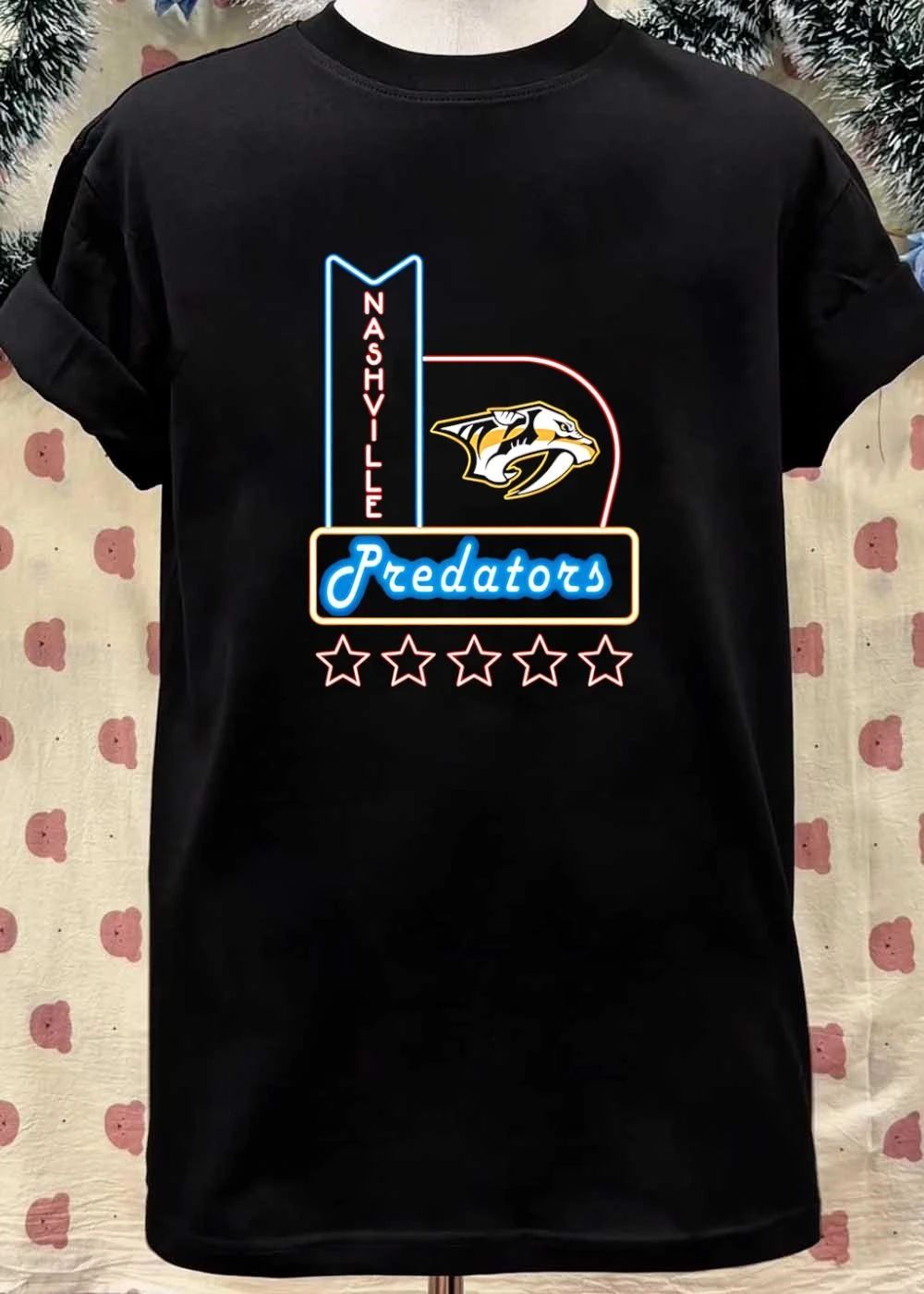 Nashville Predators Neon Sign Retro Light Banner Hockey shirt