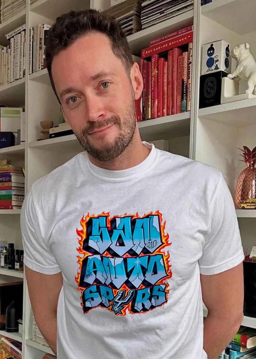 Amor 210 San Antonio Spurs Graffiti Flame T-Shirt