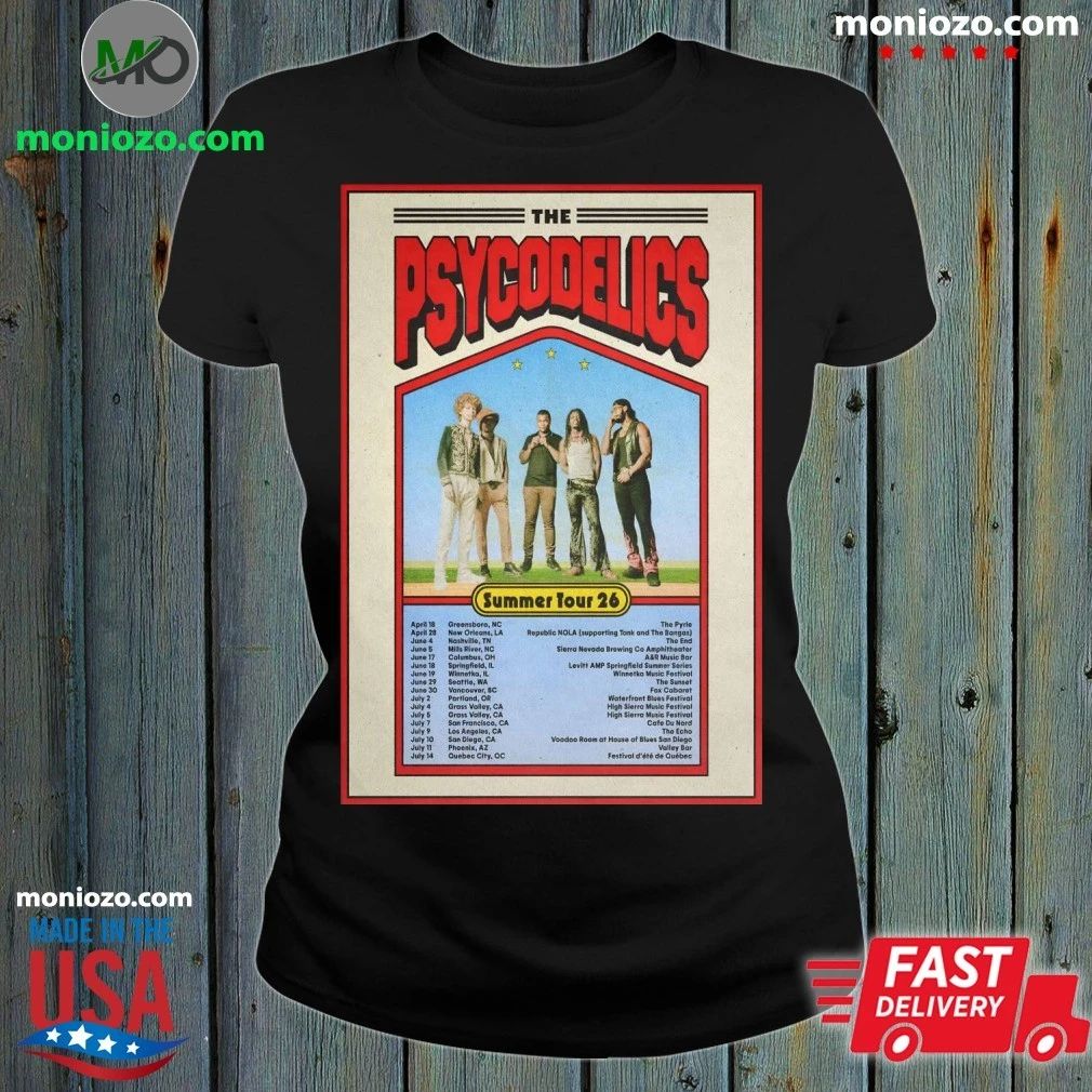 The Psycodelics 2026 Summer Tour Poster T-Shirt
