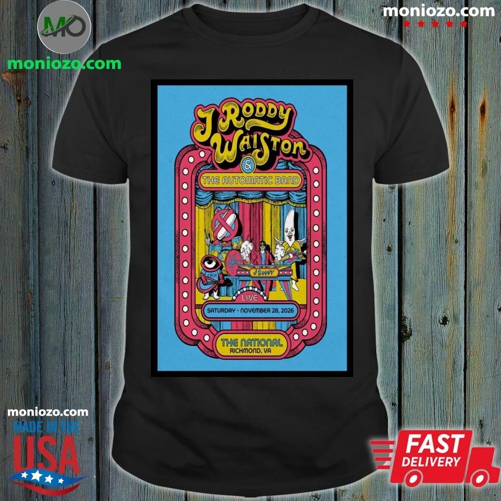 J Roddy Walston & The Automatic Band at The National in Richmond on 28 November 2026 Poster Shirt