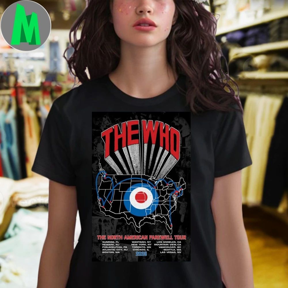 The Who The Song is Over Tour North American 2025 Poster T-Shirt