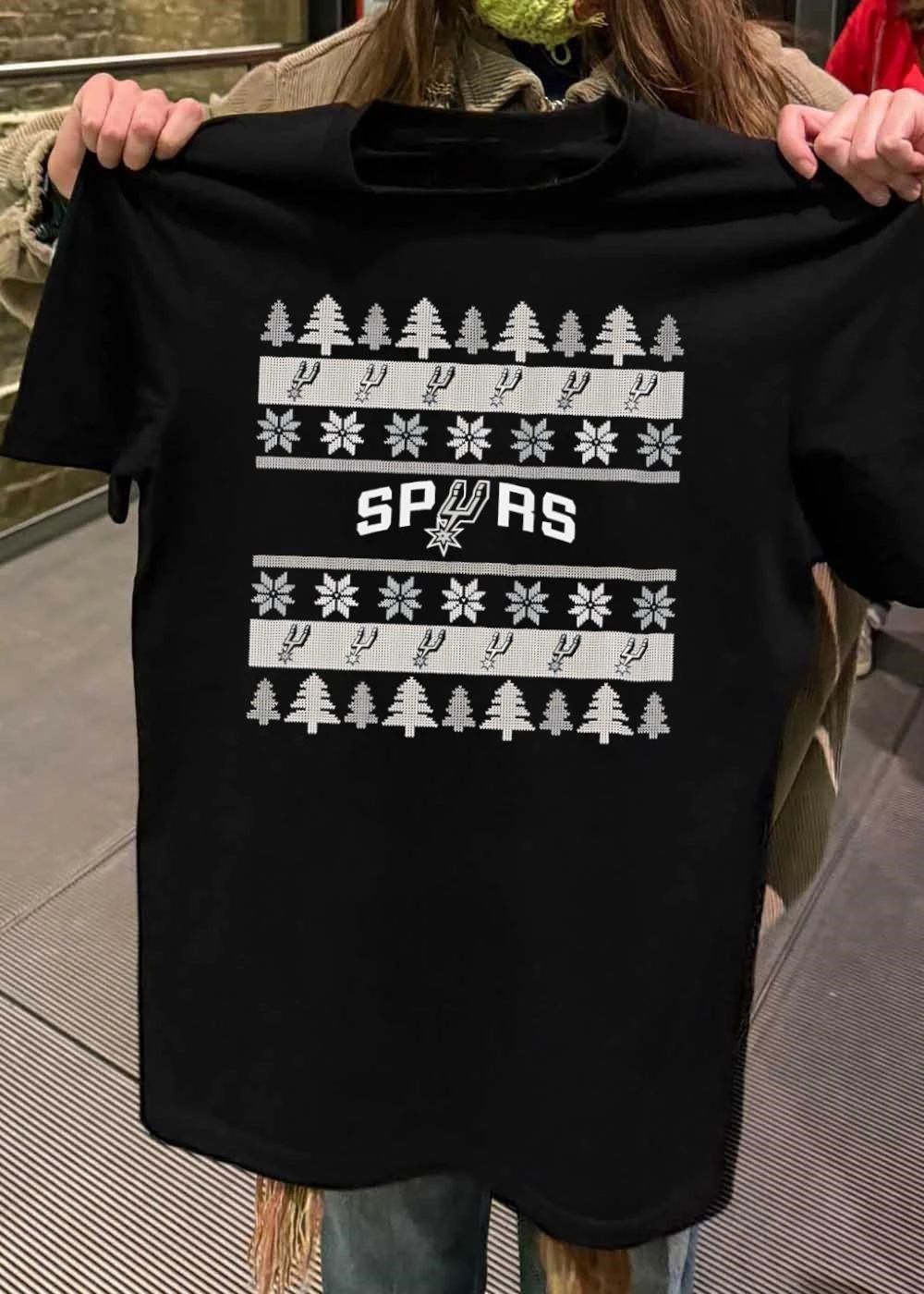 San Antonio Spurs Holiday Sweater Pattern T-Shirt