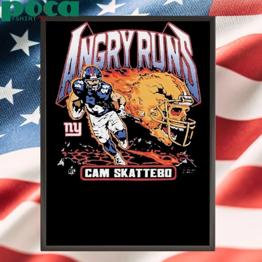 Cam Skattebo New York Giants Angry Runs Shirt