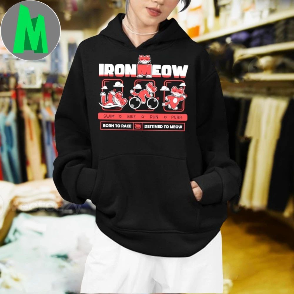 Ironmeow Born To Race Destined To Meow Shirt