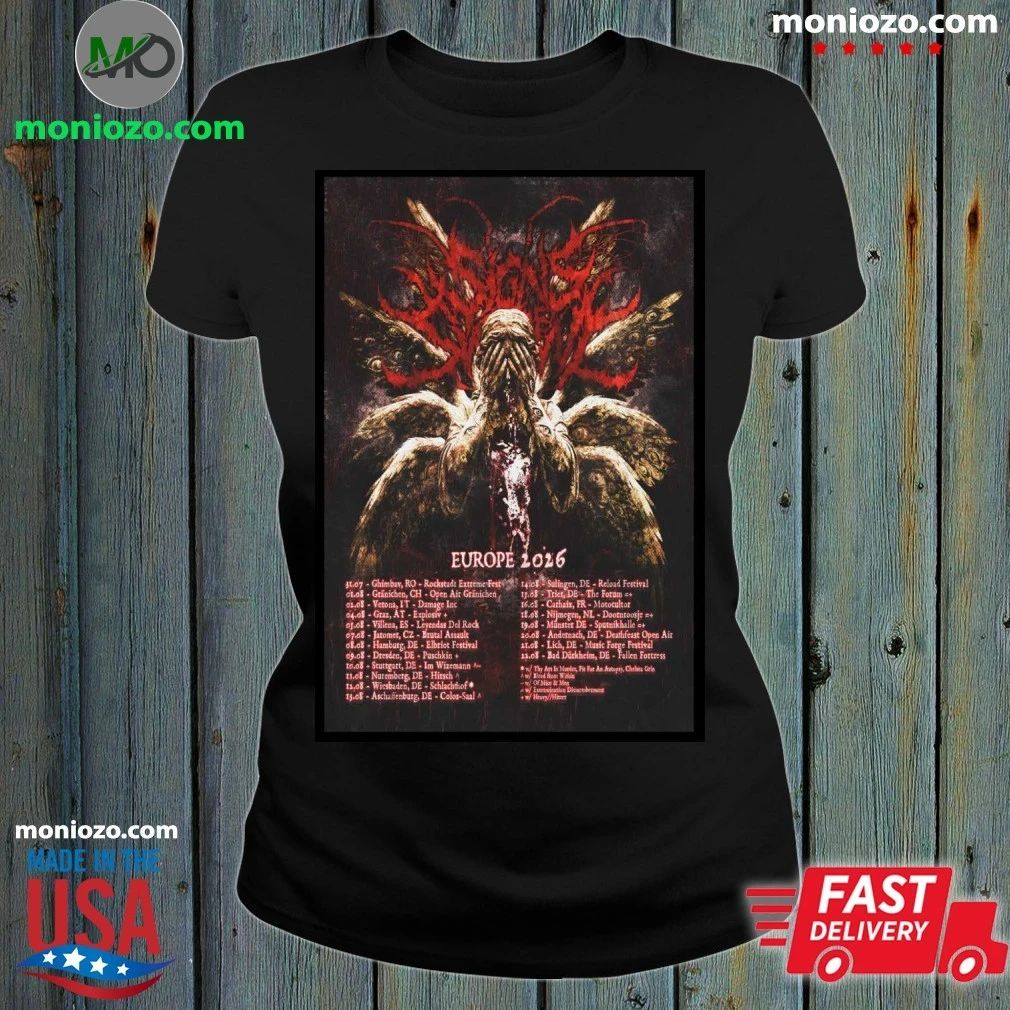 Original Signs Of The Swarm Europe Tour 26 Poster Shirt – Best Gift for Music Fans