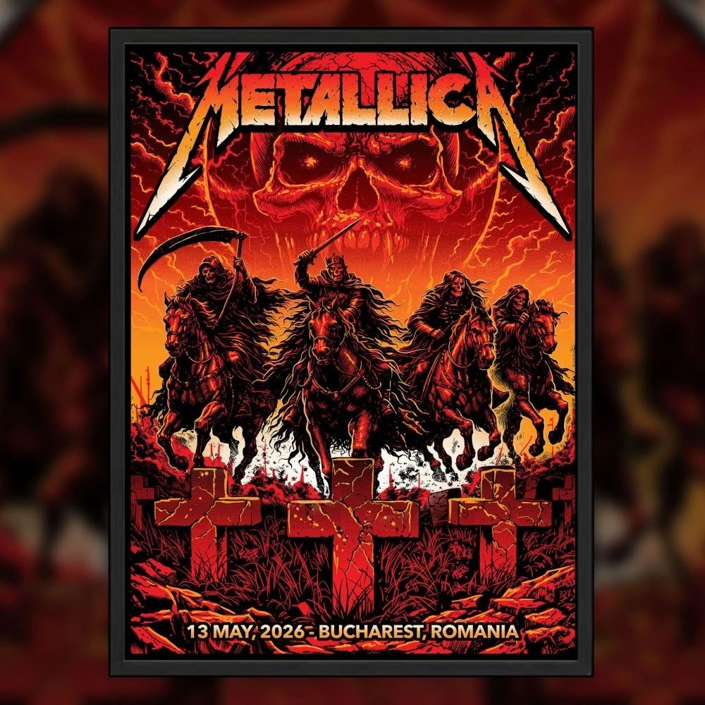 Metallica M72 Bucharest Arena Nationala, Romania May 13, 2026 The Four Horsemen limited-edition poster by Maxx242