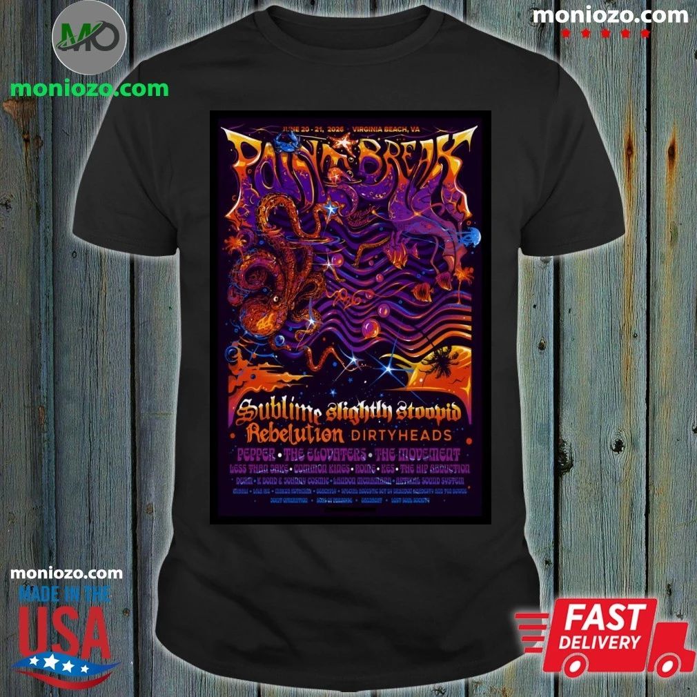 Original Point Break Music Festival June 20-21 2026 Virginia Beach, VA Poster Shirt