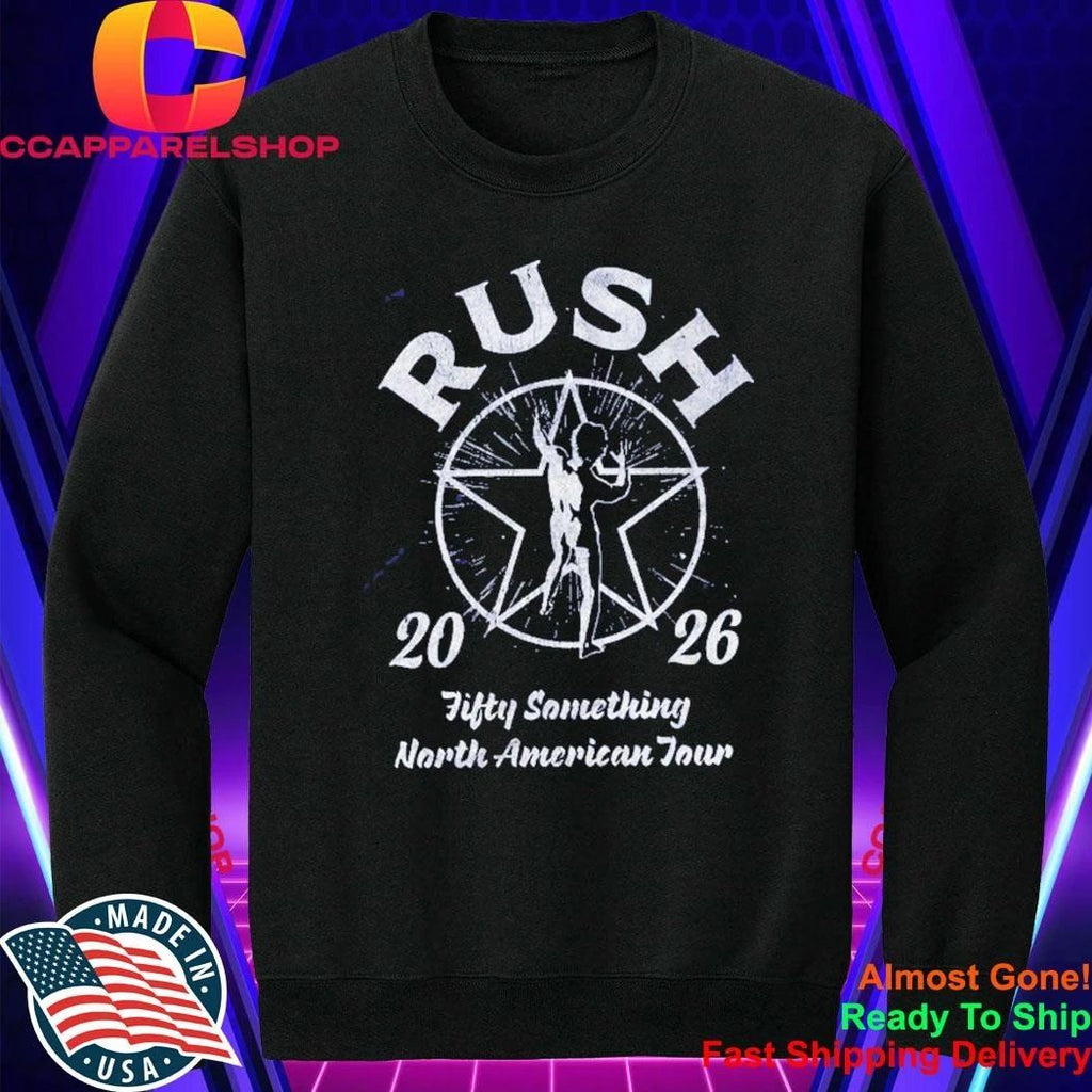 Rush Fifty Something Tour 2026 Merch Navy Fifty Starman Tour Shirt