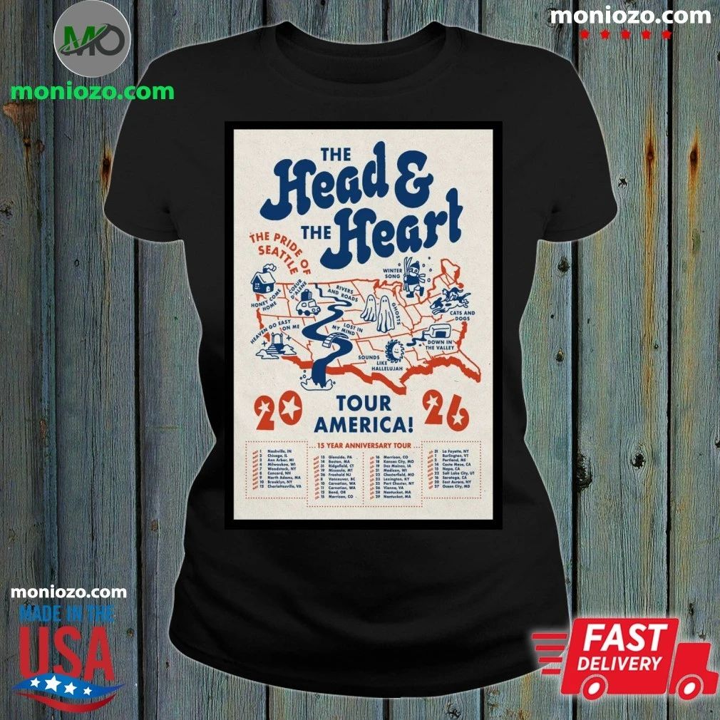 The Head And The Heart Tour 2026 Poster Shirt