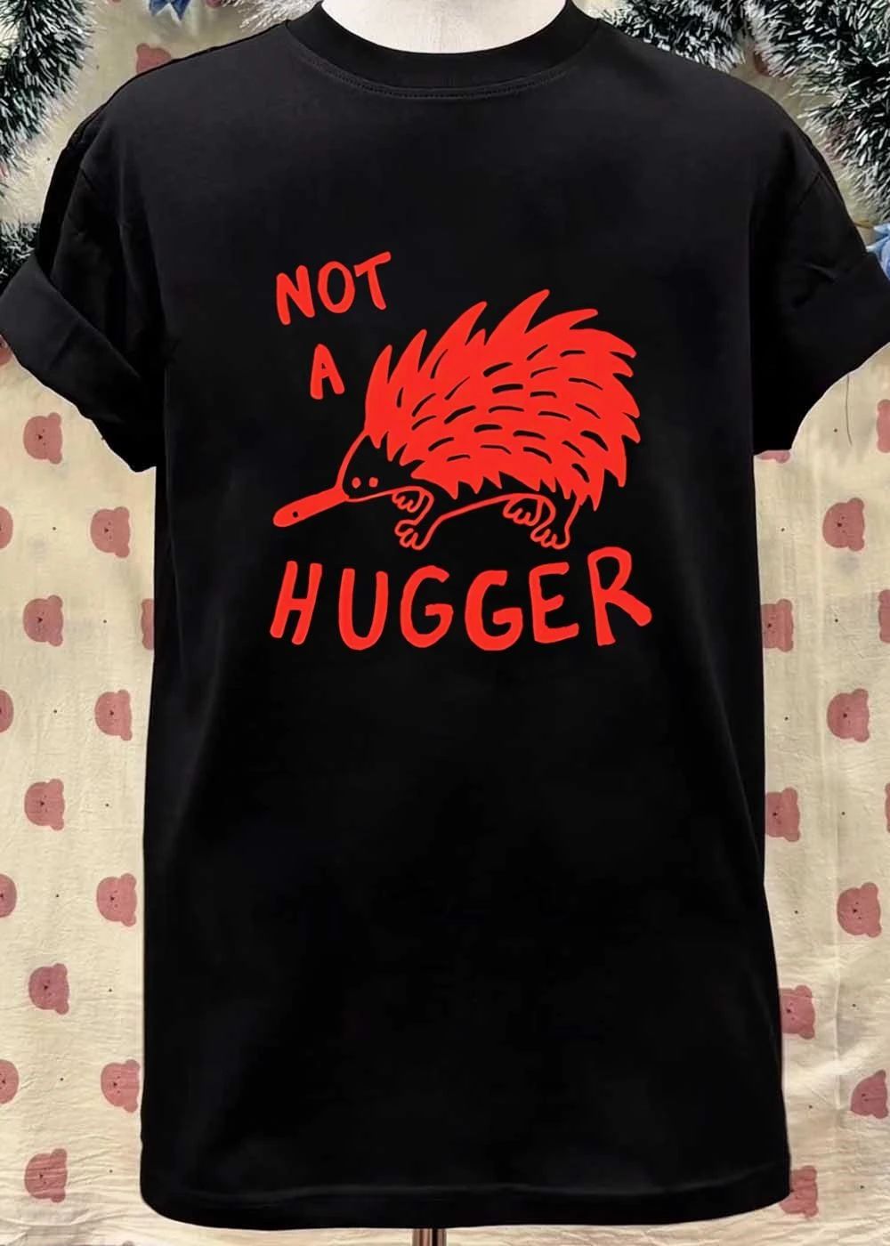 Red Spiky Echidna Not A Hugger Shirt