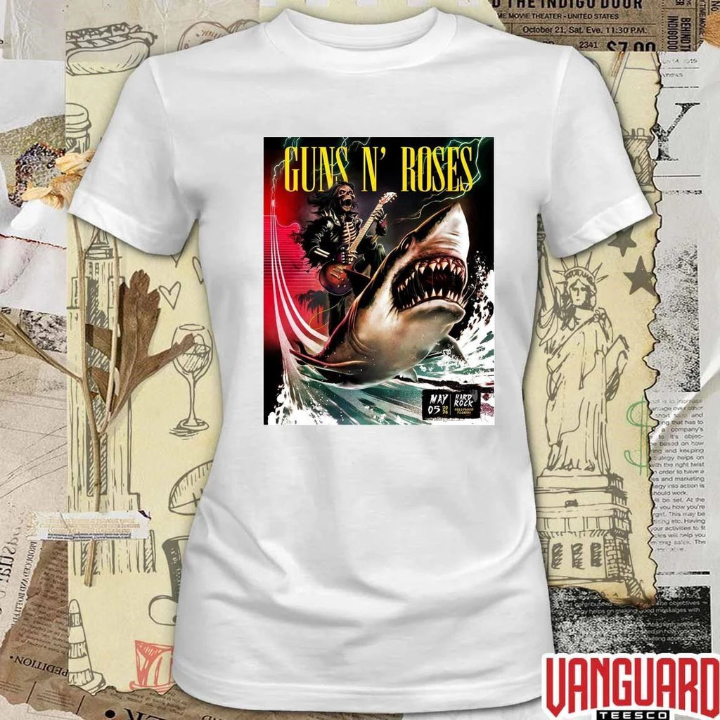 Guns N Roses Shark Attack Hard Rock Hollywood Florida May 05 2026 Poster t-shirt