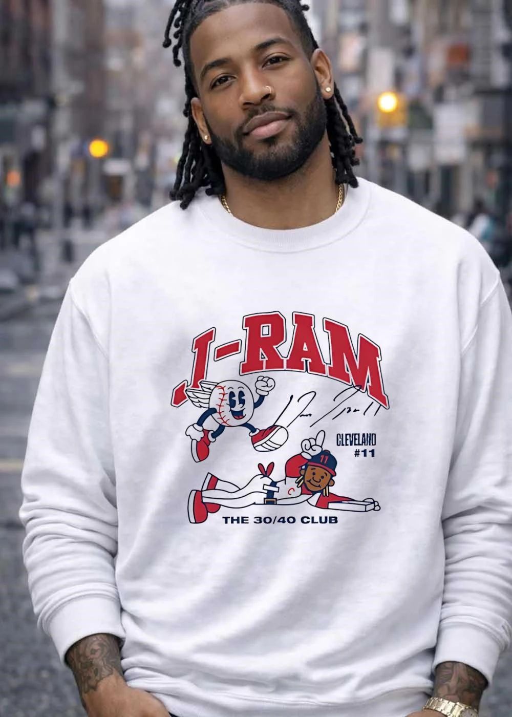 José Ramírez Cleveland Guardians MLB I RAM Cleveland 11 the 30 40 club shirt