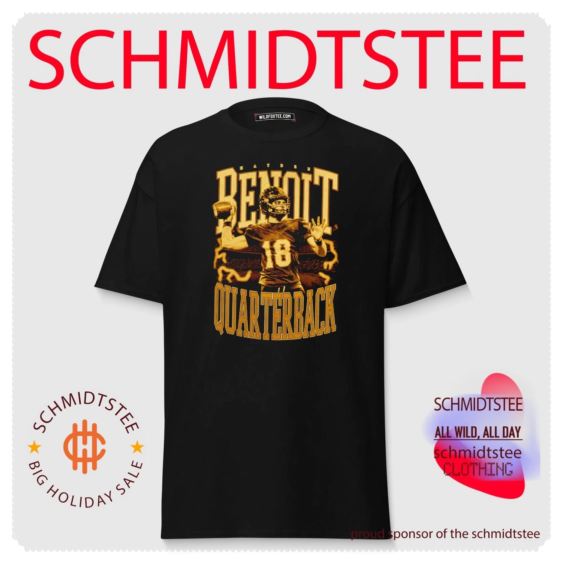 Hayden Benoit Quarterback 18 football athlete shirt
