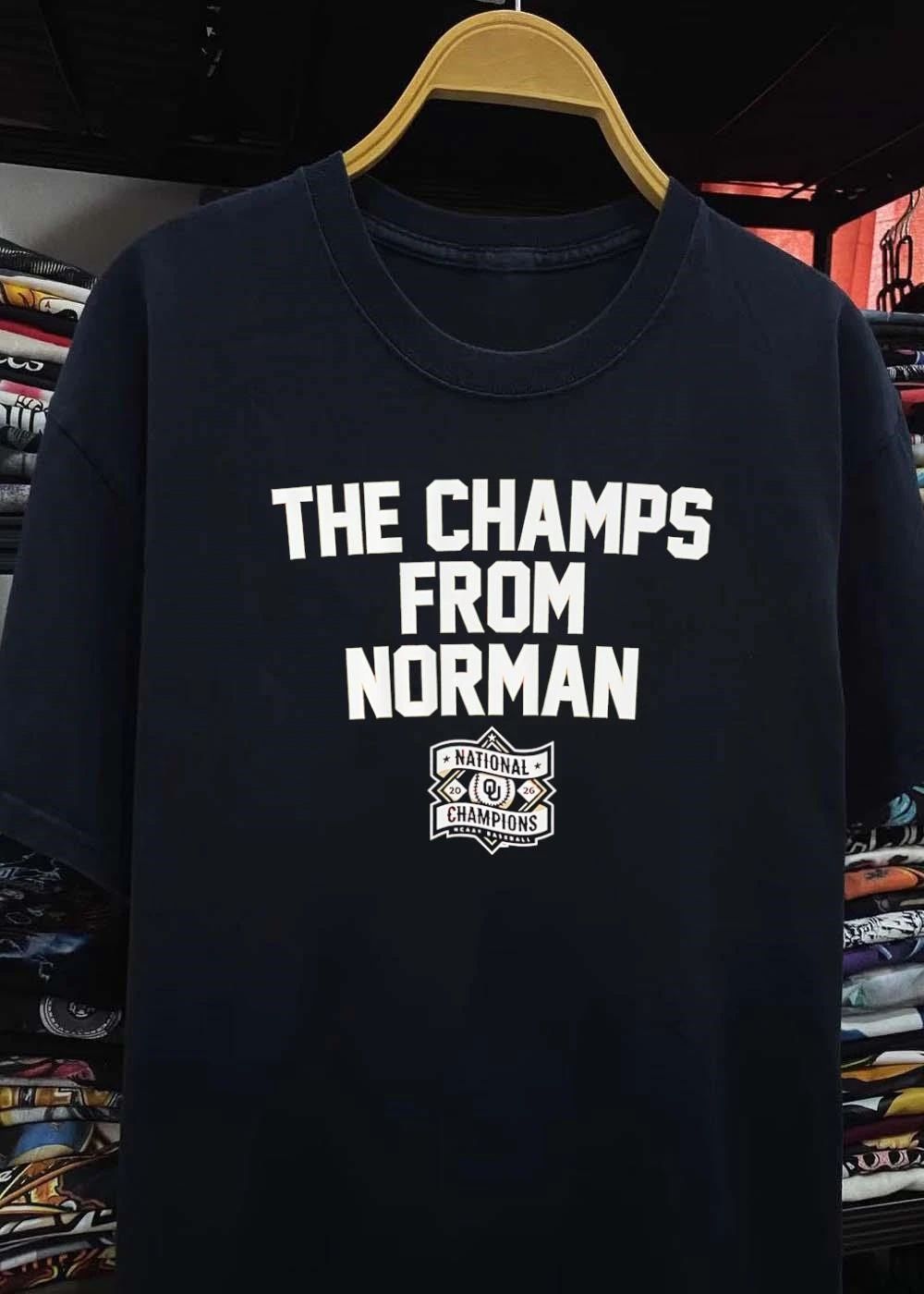 Oklahoma Sooners Apparel The Champs from Norman National Champions Baseball Shirt