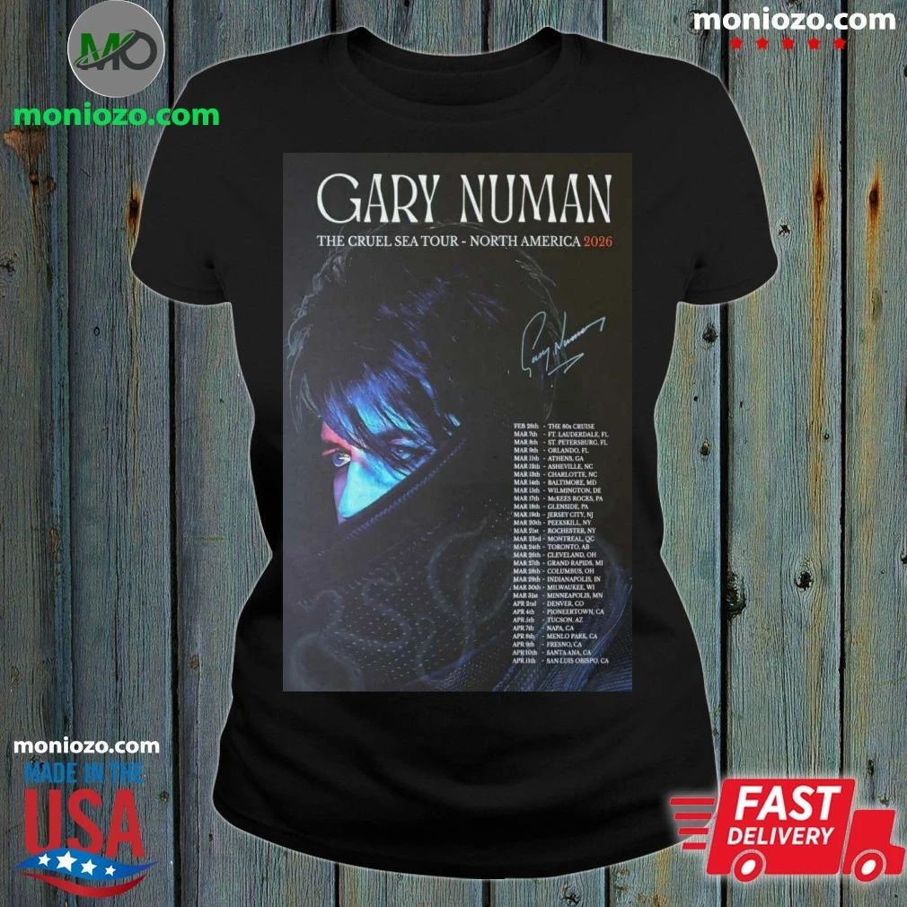 Original Gary Numan SIGNED 2026 Tour The Cruel Sea Poster Shirt – Best Gift for Music Fans