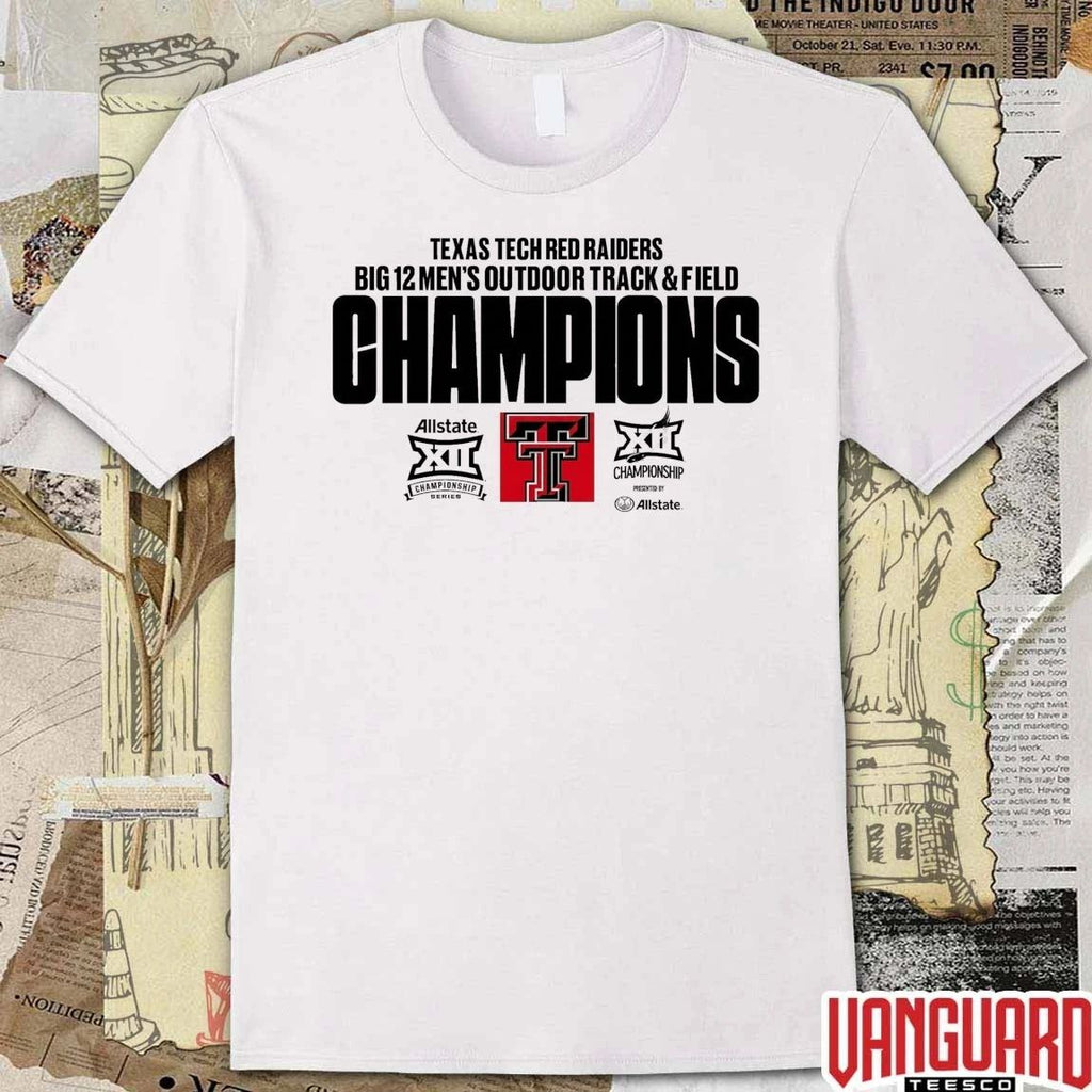 Texas Tech Red Raiders 2026 Big 12 Men’s Outdoor Track & Field Champions Logos t-shirt