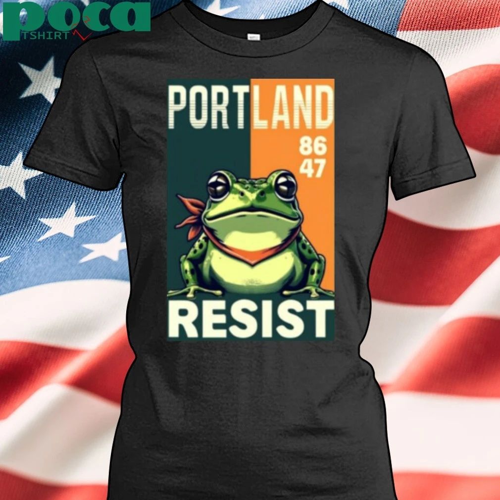 Portland -Frog-protest 86 47 Portland Frog 2025 T-shirt