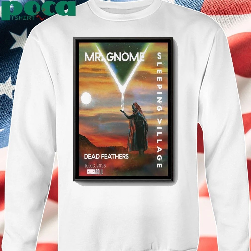 Mr Gnome Sleeping Village Illinois Poster shirt