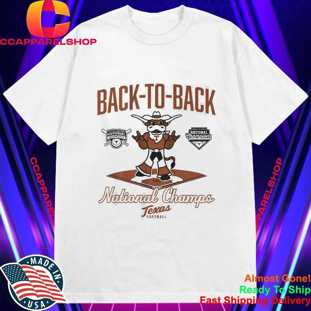 Texas Longhorns Softball Back-to-Back Champions Diamond Shirt