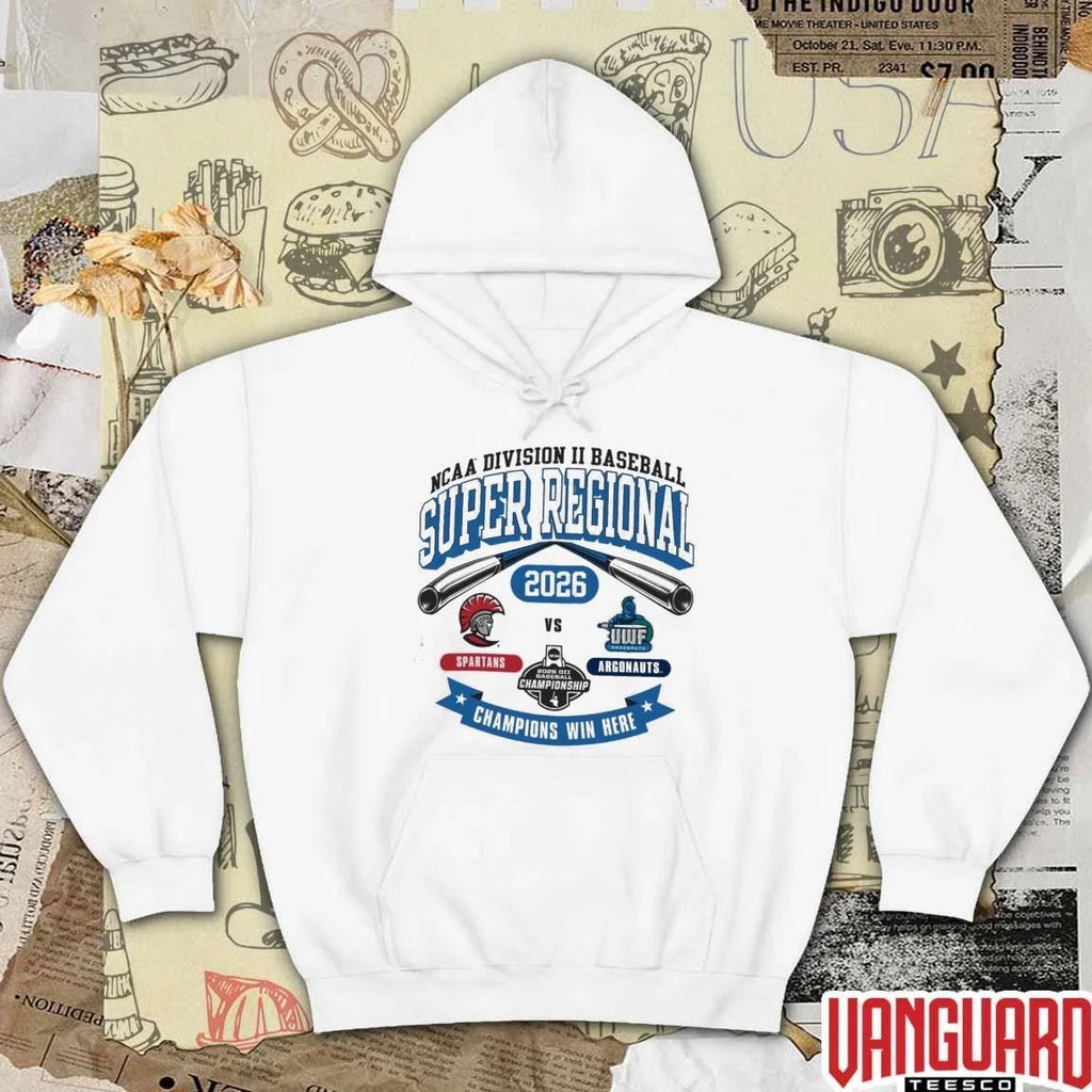 2026 NCAA Division II Baseball Super Regional West Florida Champion Spartans Vs Argonauts Champions Win Here t-shirt