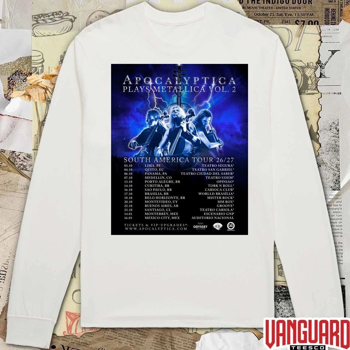 Apocalyptica Plays Metallica Vol. 2 South America Tour 2026-27 Poster t-shirt