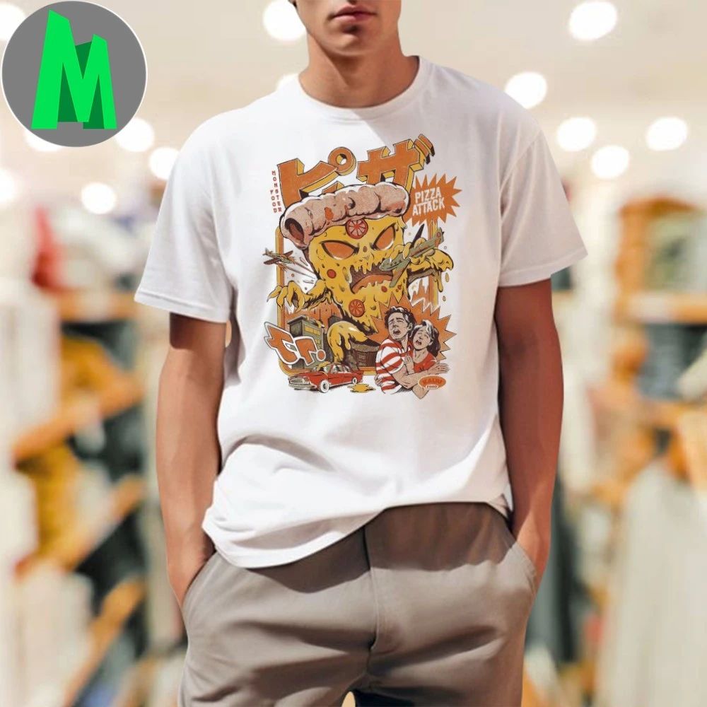 Ilustrata Pizza Attack Monster Food Shirt