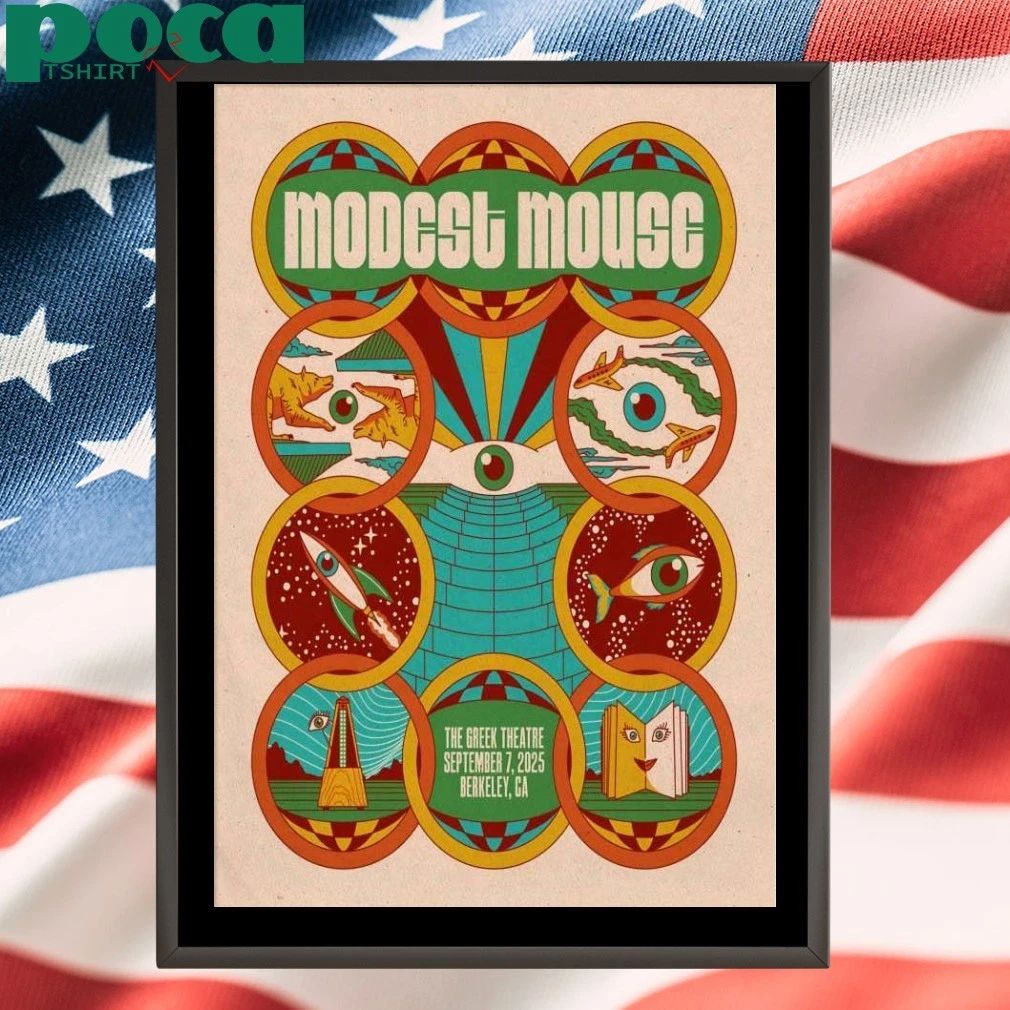 Modest Mouse Sept 7 2025 The Greek Theatre In Berkeley CA Poster T-shirt