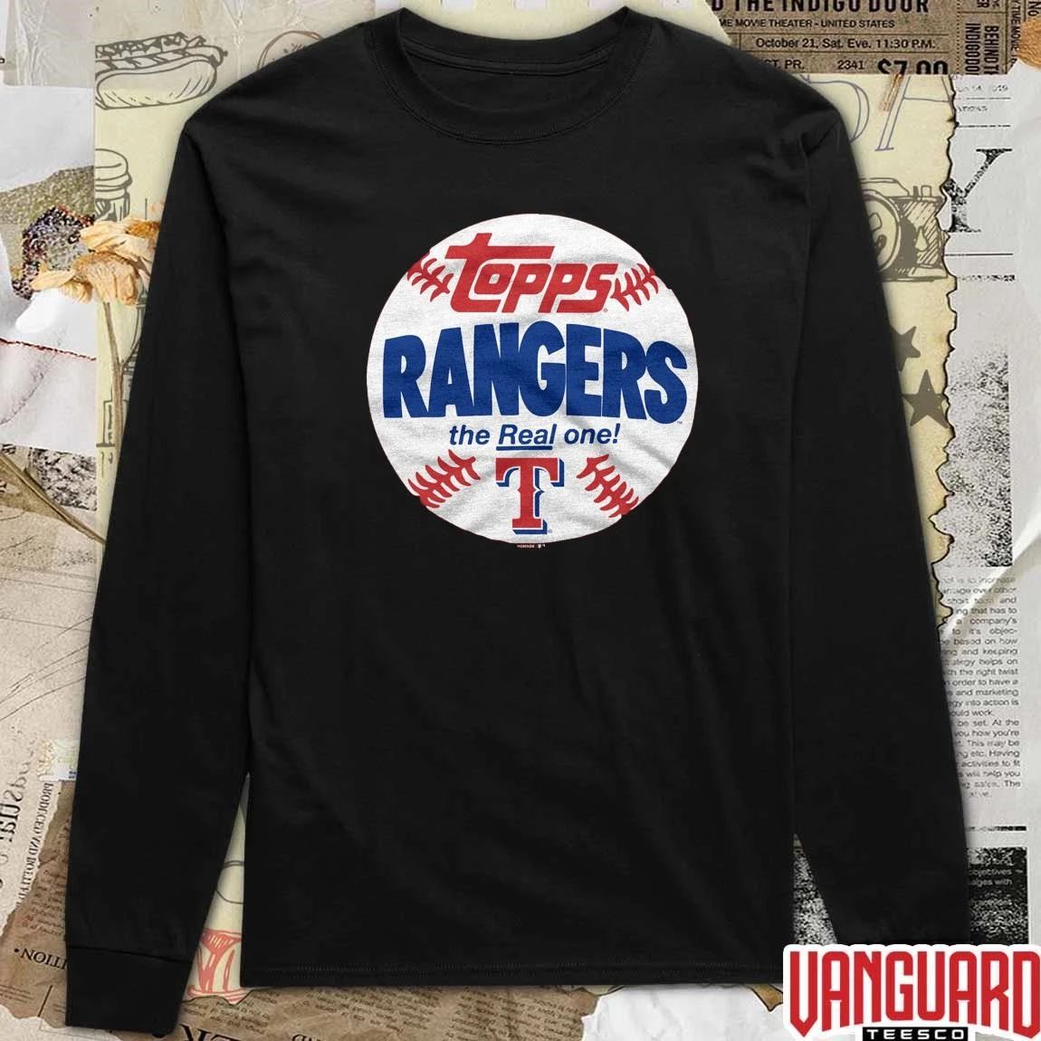 Texas Rangers MLB 2026 x Topps Baseball The Real One t-shirt