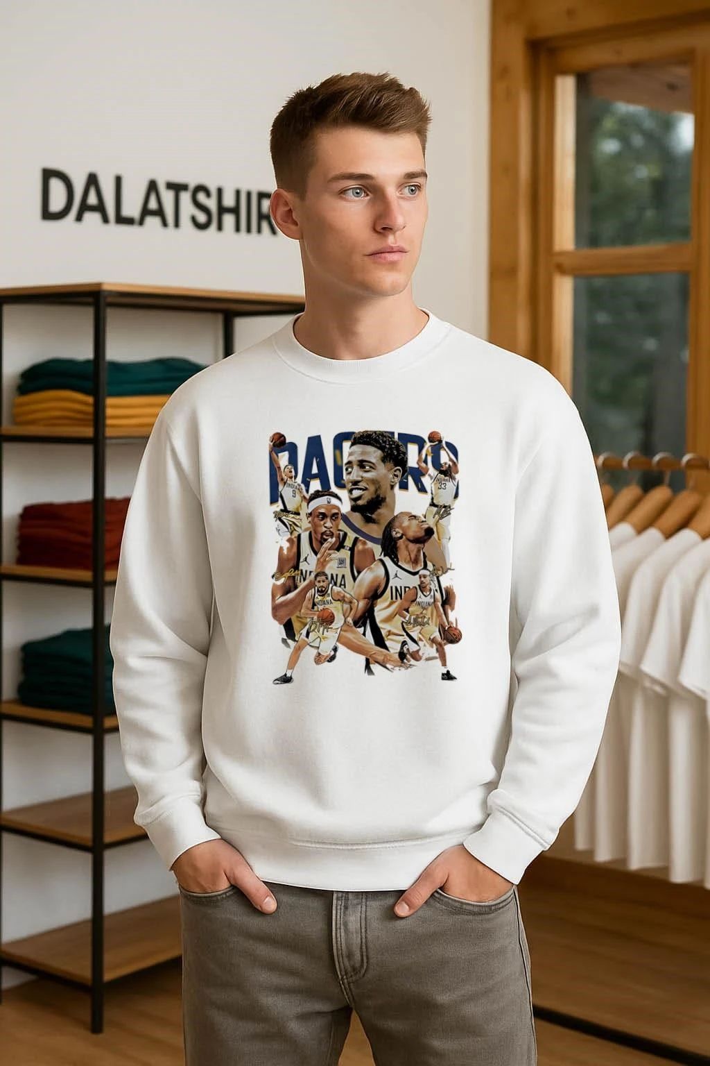 Indiana Pacers graphic team players vintage 2025 shirt