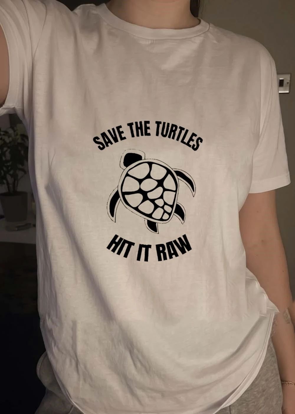Save the Turtles Hit it Raw Turtle shirt